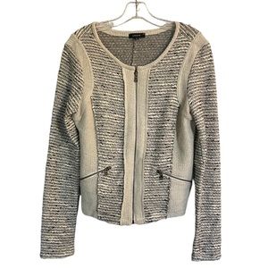 DREW Knit Tweed Full Zip Blazer